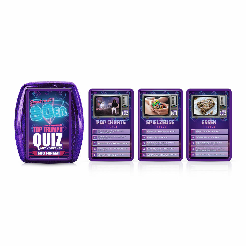 Winning Moves Top Trumps Quiz 80s, Quiz Game, Board Game, Knowledge Game, 47162