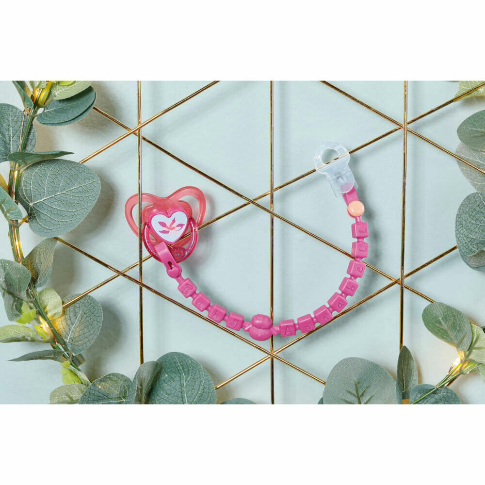 Zapf Creation Baby Annabell Schnuller mit Clip, Puppenzubehör, Puppen Zubehör, Schnullerkette, 706831