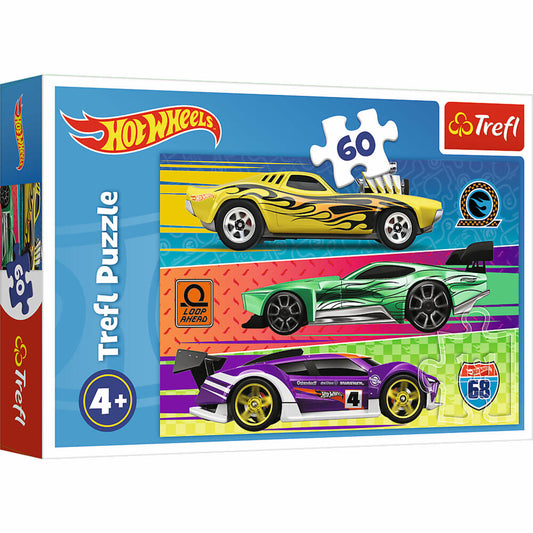 Trefl Puzzle Hot Wheels, children's puzzle, cars, 60 pieces, 33 x 22 cm, 17389