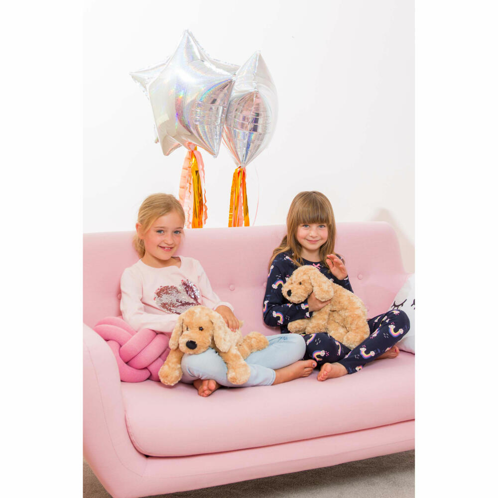 Teddy Hermann Schlenkerhund, Kuscheltier, Stofftier, Plüschtier, Hund, liegend, Plüsch, Beige, 40 cm, 92893