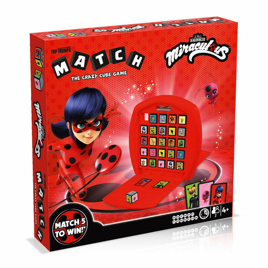 Winning Moves Top Trumps Match Miraculous, Dice Game, Board Game, Dice Game, Children's Game, 40594