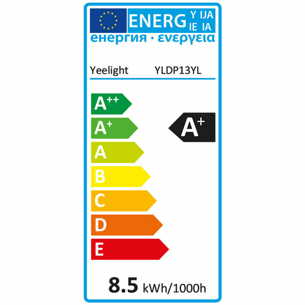 Yeelight Smart LED Lamp 1S Color, Light Bulb, Dimmable, Tunable White, Smart Control, RGBW, 8.5 W, YLDP133EU