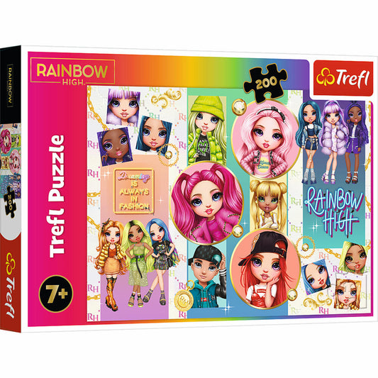 Trefl Puzzle Rainbow High, children's puzzle, 200 pieces, 48 ​​x 34 cm, 13289