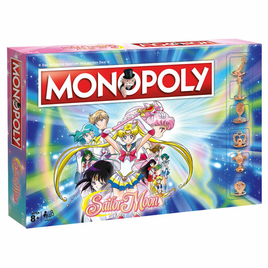 Winning Moves Monopoly Sailor Moon, Board Game, Parlor Game, Family Game, 44789