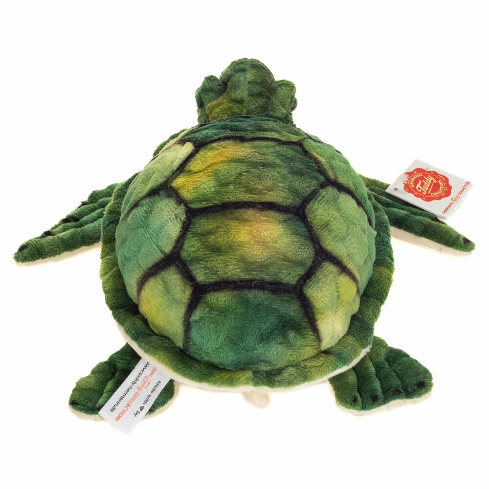 Teddy Hermann Water Turtle, Plush Toy, Sea Animal, Plush, Green, 23 cm, 900344