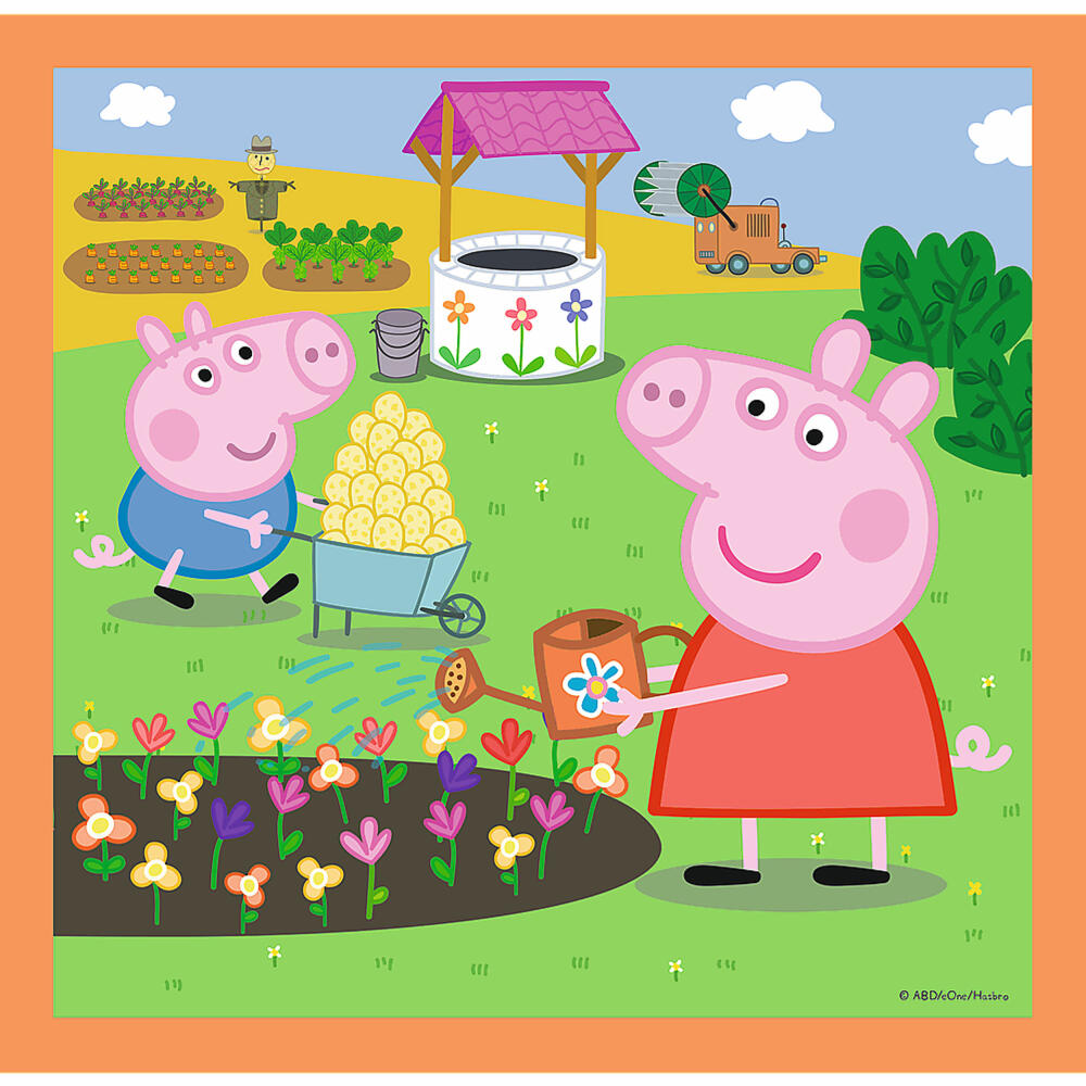 Trefl 3 in 1 Puzzle - Peppa Pig, 20 + 50 + 36 Teile, 20 x 19.5 cm, 34852