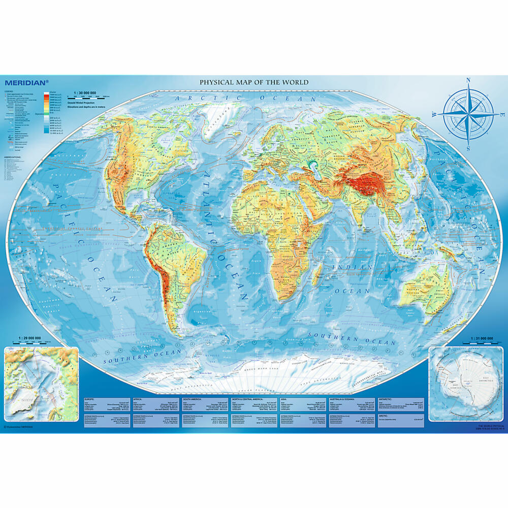 Trefl Puzzle Physical Map, 4000 pieces, 136 x 96 cm, 45007
