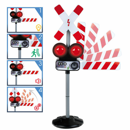 Theo Klein Bahnübergang elektronisch, Schranke, Verkehrsschild, Kinder Spielzeug, 2961