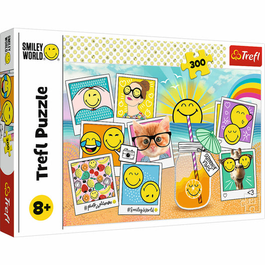 Trefl Puzzle Smiley im Urlaub, Kinderpuzzle, 300 Teile, 60 x 40 cm, 23019