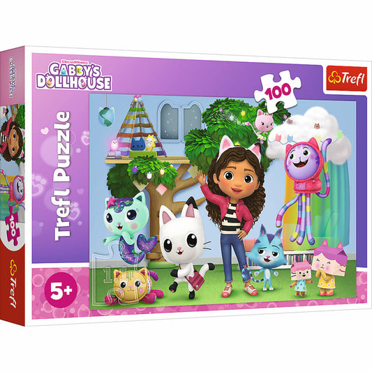 Trefl Puzzle Gabby's Dollhouse, children's puzzle, 100 pieces, 41 x 27.5 cm, 16464