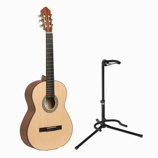 Voggenreiter Gitarren Set, 2-tlg., Konzertgitarre Student KG-1000 4/4, Notenständer NS-100, Akustik Gitarre