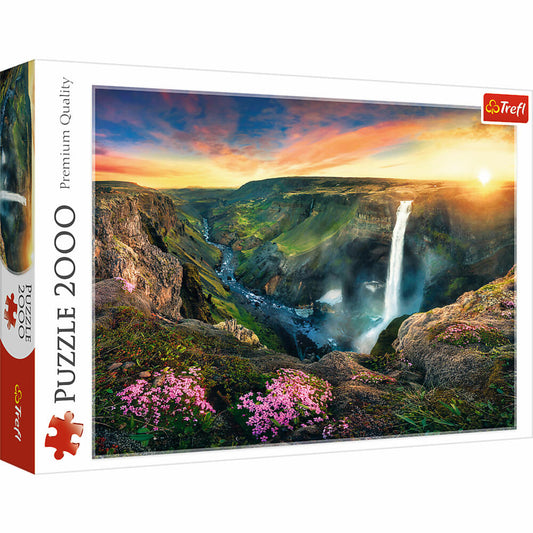 Trefl Puzzle Haifoss Waterfall, Iceland, 2000 pieces, 96.1 x 68.2 cm, 27091