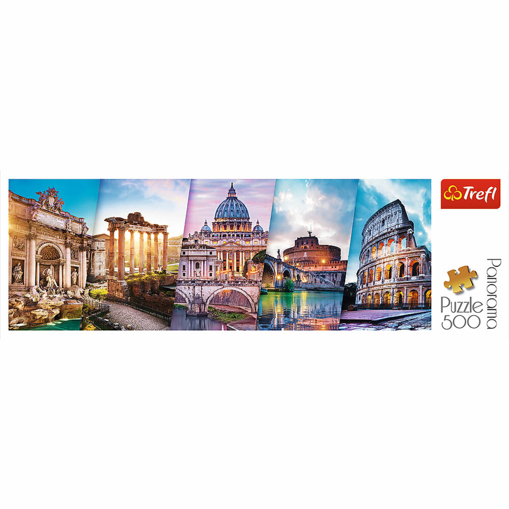 Trefl Panorama-Puzzle Reise nach Italien, 500 Teile, 66 x 23.7 cm, 29505