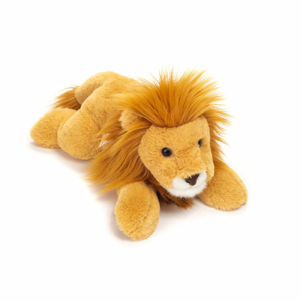 Teddy Hermann lion lying down, plush toy, cuddly toy, wild animal, big cat, plush, golden yellow, 33 cm, 904779