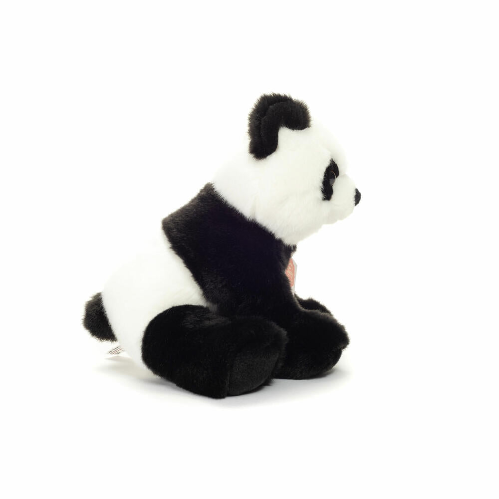 Teddy Hermann Panda sitting, plush toy, cuddly toy, panda bear, bear, plush, black and white, 25 cm, 924289