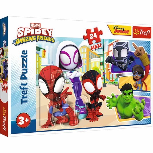 Trefl Maxi Puzzle Marvel Spidey, Spiderman, children's puzzle, 24 pieces, 60 x 40 cm, 14348