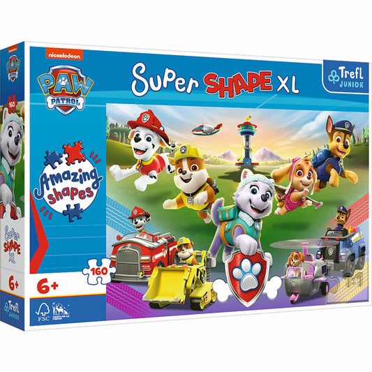 Trefl Junior Super Shape XL Puzzle Paw Patrol, 160 Teile, 60 x 40 cm, 50021
