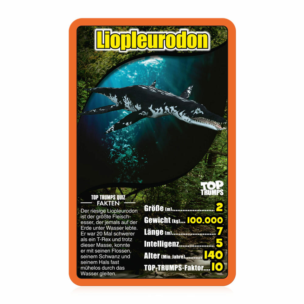 Winning Moves Top Trumps Dinosaurs, Card Game, Trump Game, Quartet, Card Game, 47148