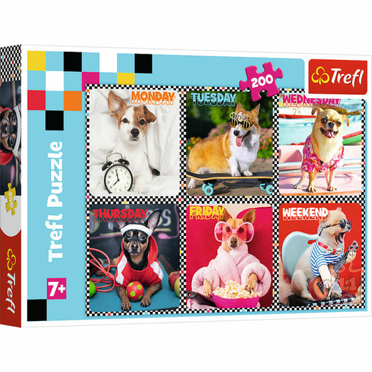 Trefl Puzzle Happy Dogs, children's puzzle, 200 pieces, 48 ​​x 34 cm, 13279
