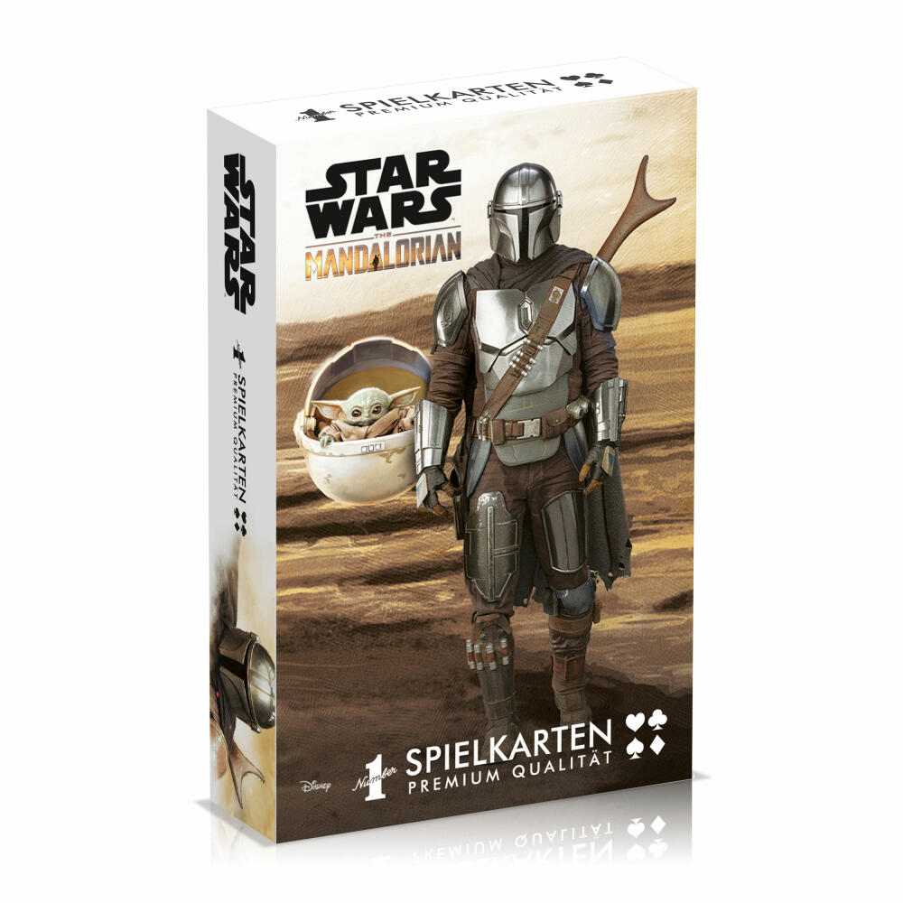 Winning Moves No1 Spielkarten Mandalorian Baby Yoda, Kartenspiel, Skatspiel, Spiel Karten, Französisches Blatt, 46905