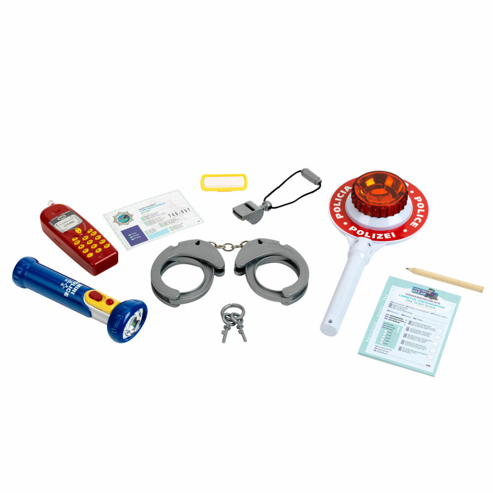 Theo Klein Police Unit Ben &amp; Sam Police Set, 9 pcs., Police Baton, Flashlight, Handcuffs, Children's Toy, 8850