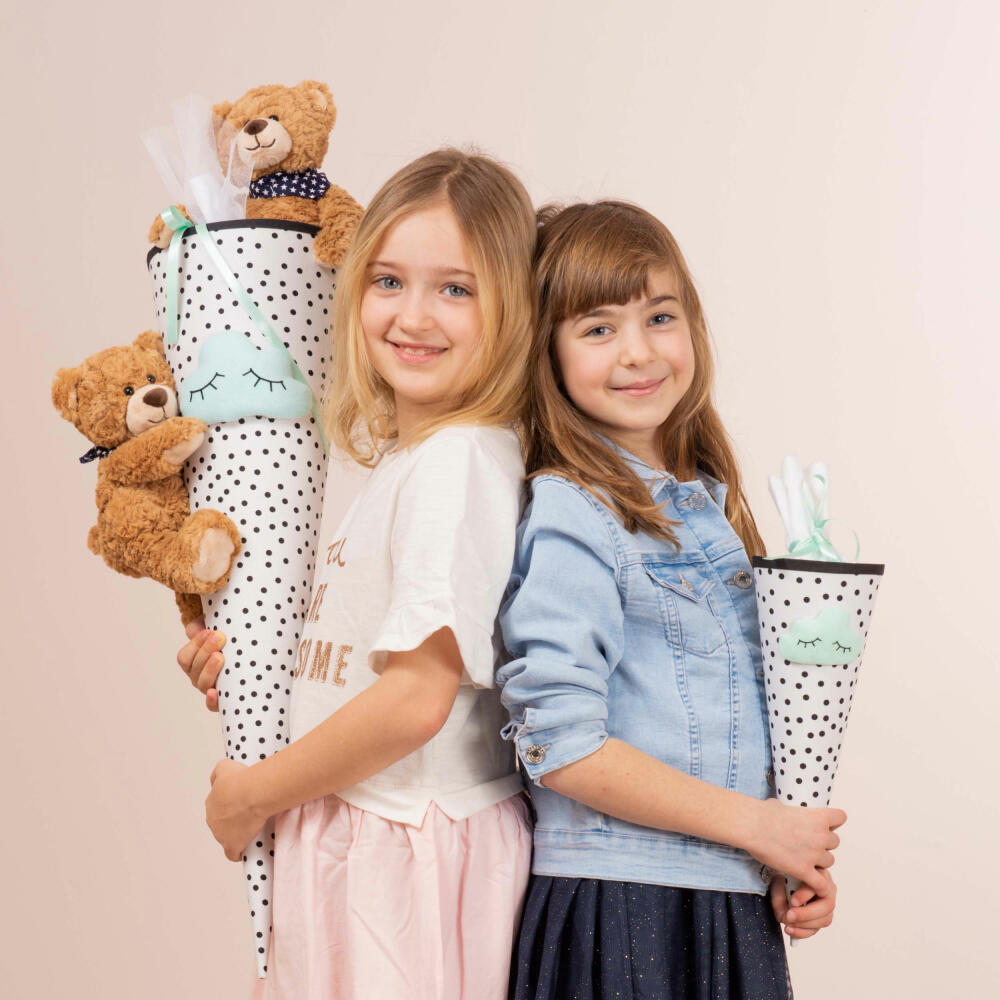 Teddy Hermann Teddy Rufus, Kuscheltier, Stofftier, Plüschtier, mit Sternchen-Halstuch, Teddybär, Plüsch, Braun, 30 cm, 93894