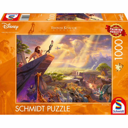 Schmidt Spiele Disney König der Löwen, Thomas Kinkade, Puzzle, Erwachsenenpuzzle, 1000 Teile, 59673