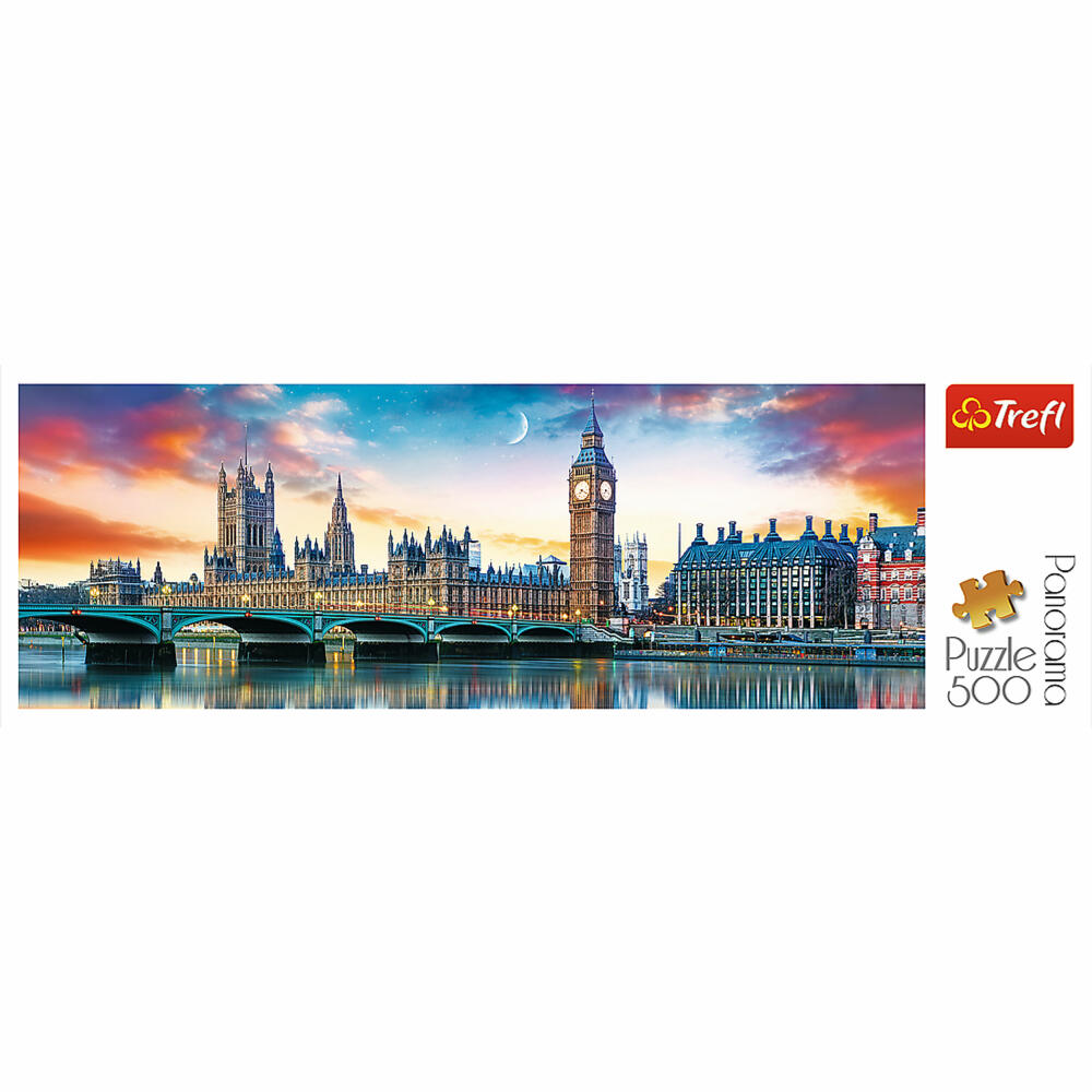 Trefl Panorama-Puzzle Big Ben und London Palace, 500 Teile, 66 x 23.7 cm, 29507
