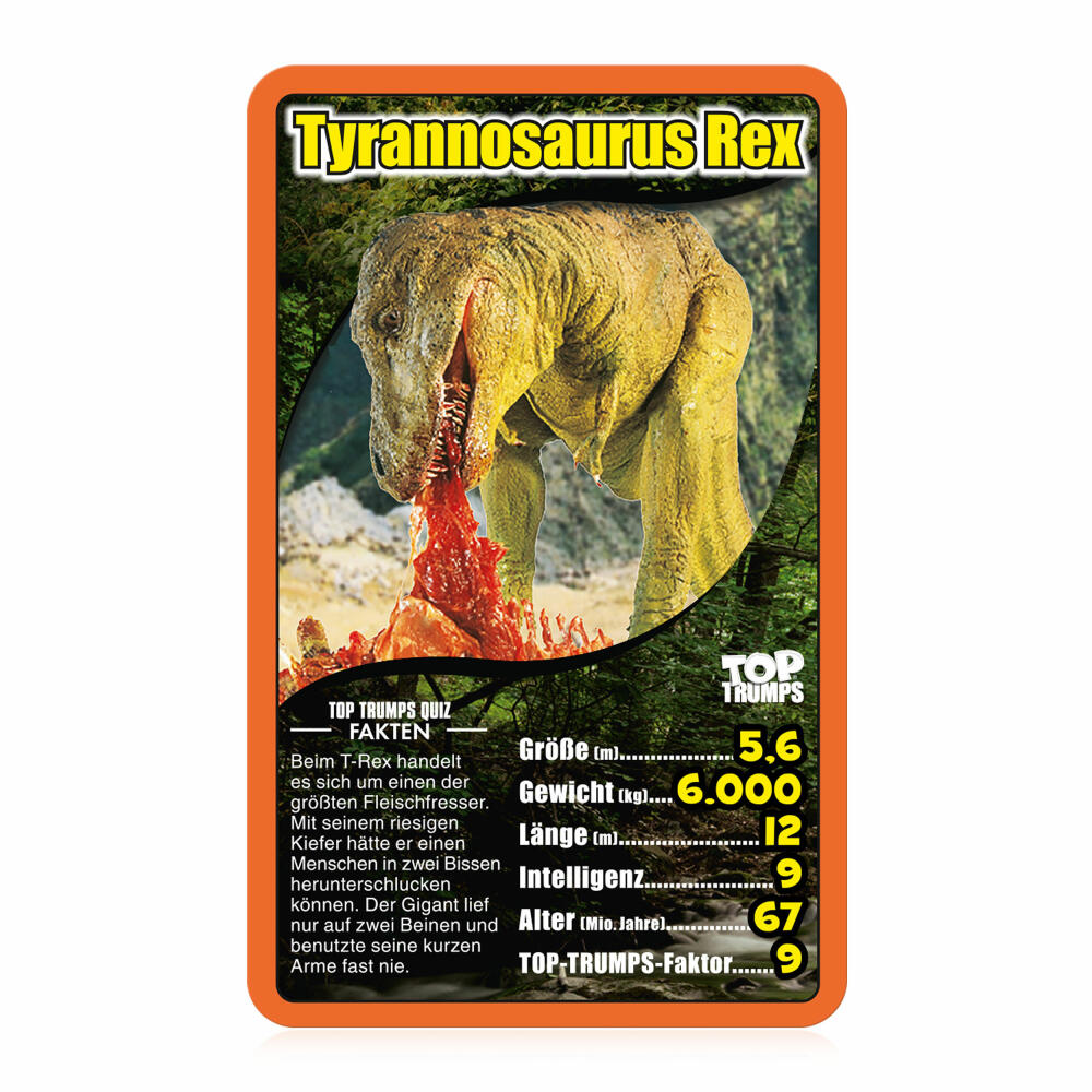 Winning Moves Top Trumps Dinosaurs, Card Game, Trump Game, Quartet, Card Game, 47148