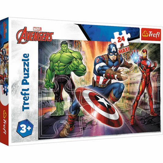 Trefl Maxi Puzzle Avengers, Marvel, children's puzzle, 24 pieces, 60 x 40 cm, 14321