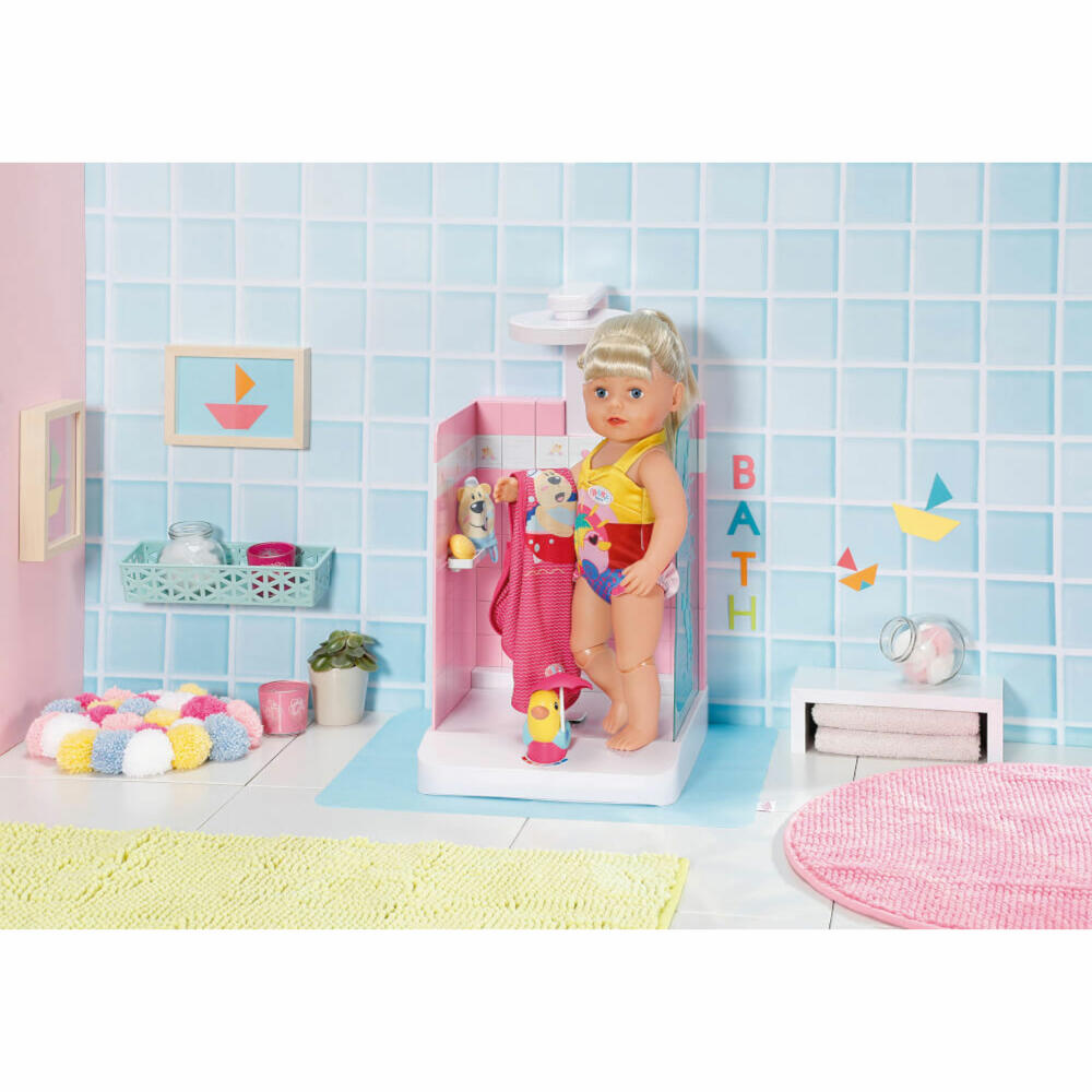 Zapf Creation BABY born Bath Begehbare Dusche, Puppendusche, Puppenzubehör, Puppen Zubehör, 830604