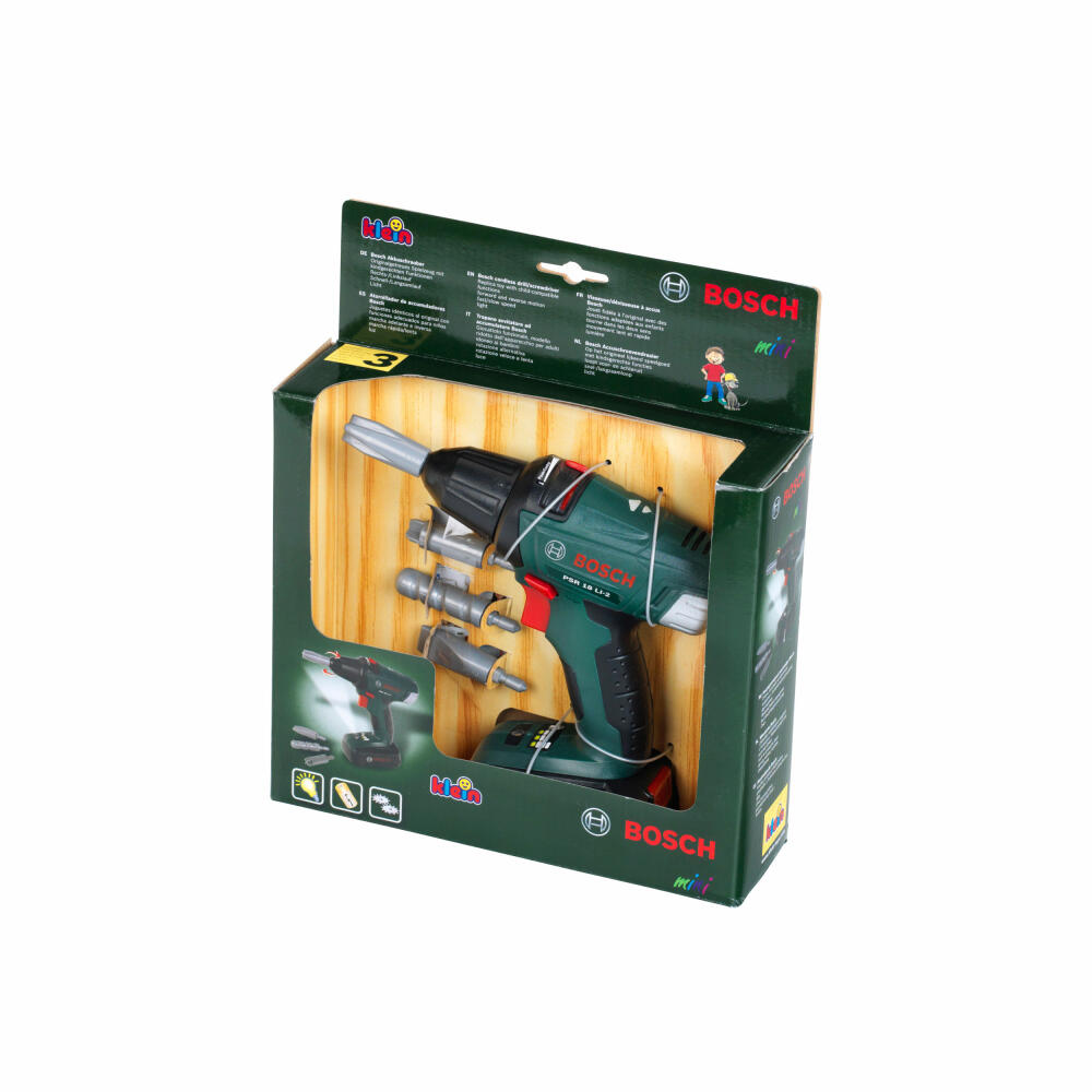Theo Klein Bosch Accessory Set, 4 pcs., Child Tools, Safety Glasses, Gloves, Children's Toy, 8537