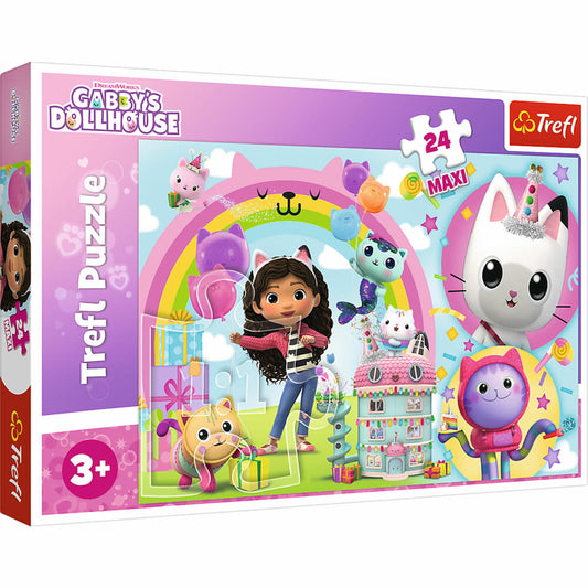 Trefl Maxi Puzzle Gabby's Dollhouse, children's puzzle, 24 pieces, 60 x 40 cm, 14353