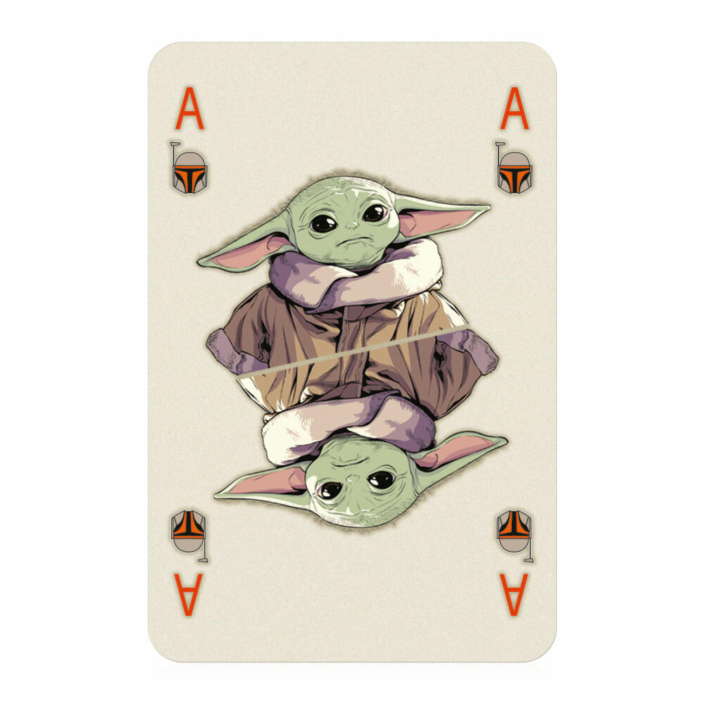 Winning Moves No1 Spielkarten Mandalorian Baby Yoda, Kartenspiel, Skatspiel, Spiel Karten, Französisches Blatt, 46905