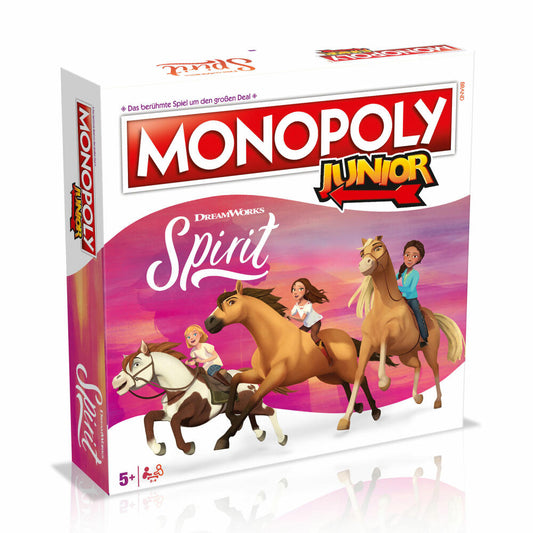 Winning Moves Monopoly Junior Spirit Riding Free, Board Game, Parlor Game, Children's Game 47421
