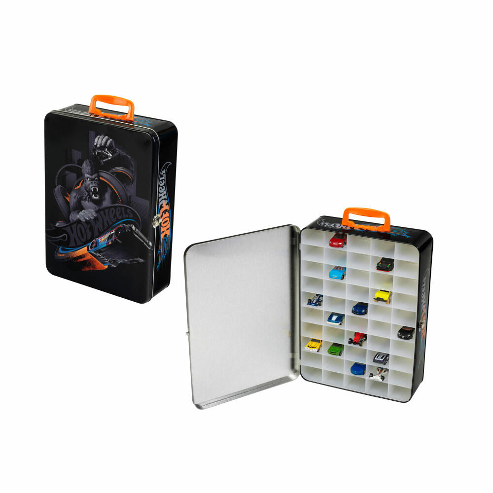 Theo Klein Hot Wheels Sammelkoffer für 50 Autos, Auto Aufbewahrung, Spielzeug Koffer, Kinder, 2881