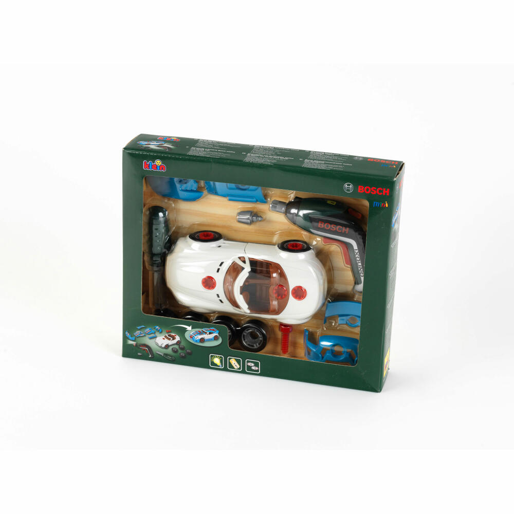 Theo Klein Bosch Car Tuning Set Ixolino II, Akkuschrauber, Zerlegbares Auto, Spielzeug, Kinder, , 8630