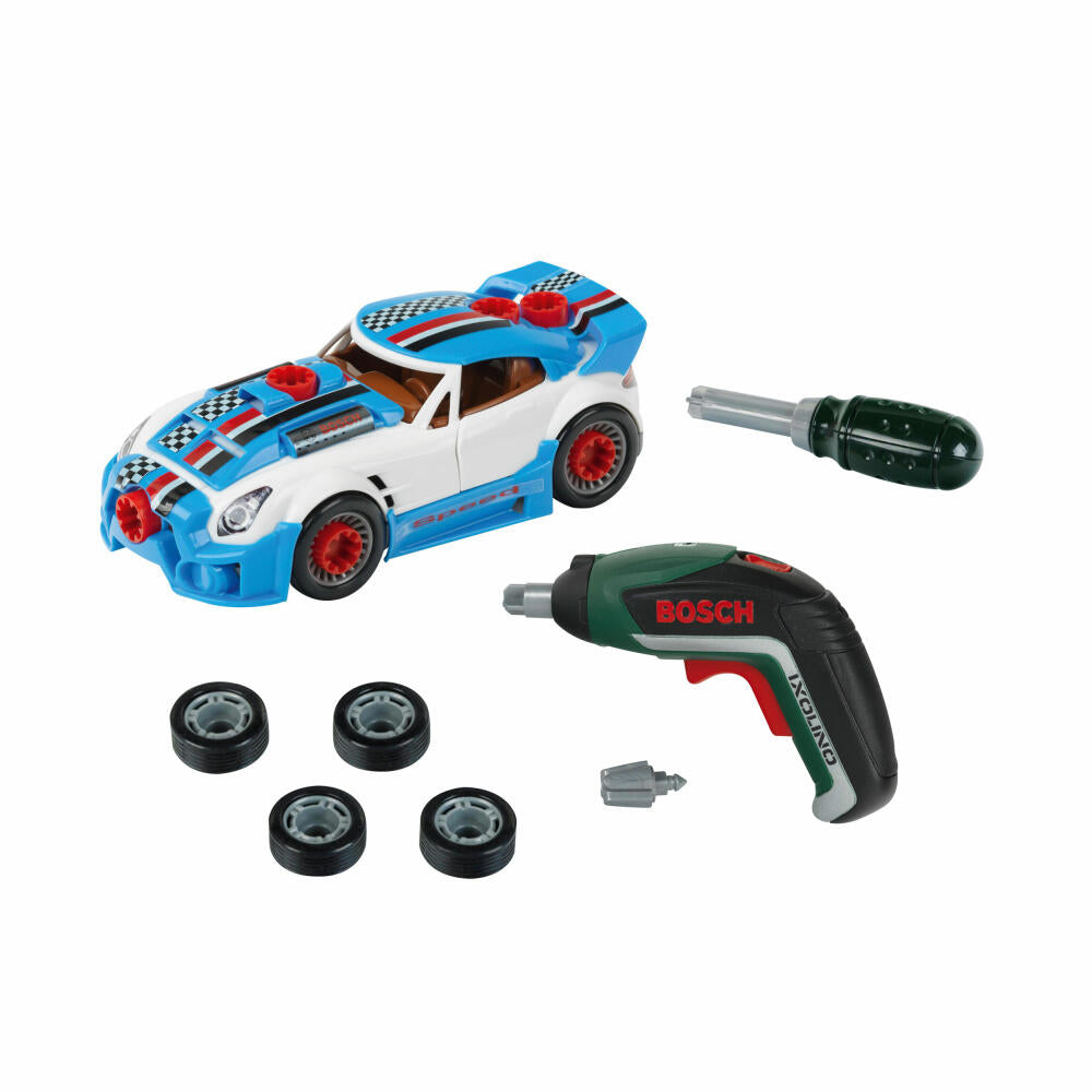 Theo Klein Bosch Car Tuning Set Ixolino II, Akkuschrauber, Zerlegbares Auto, Spielzeug, Kinder, , 8630