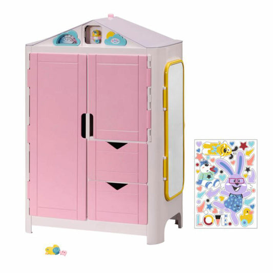 Zapf Creation BABY born Schrank mit Wetterente, Puppenschrank, Kleiderschrank, Puppe, Zubehör, 827987