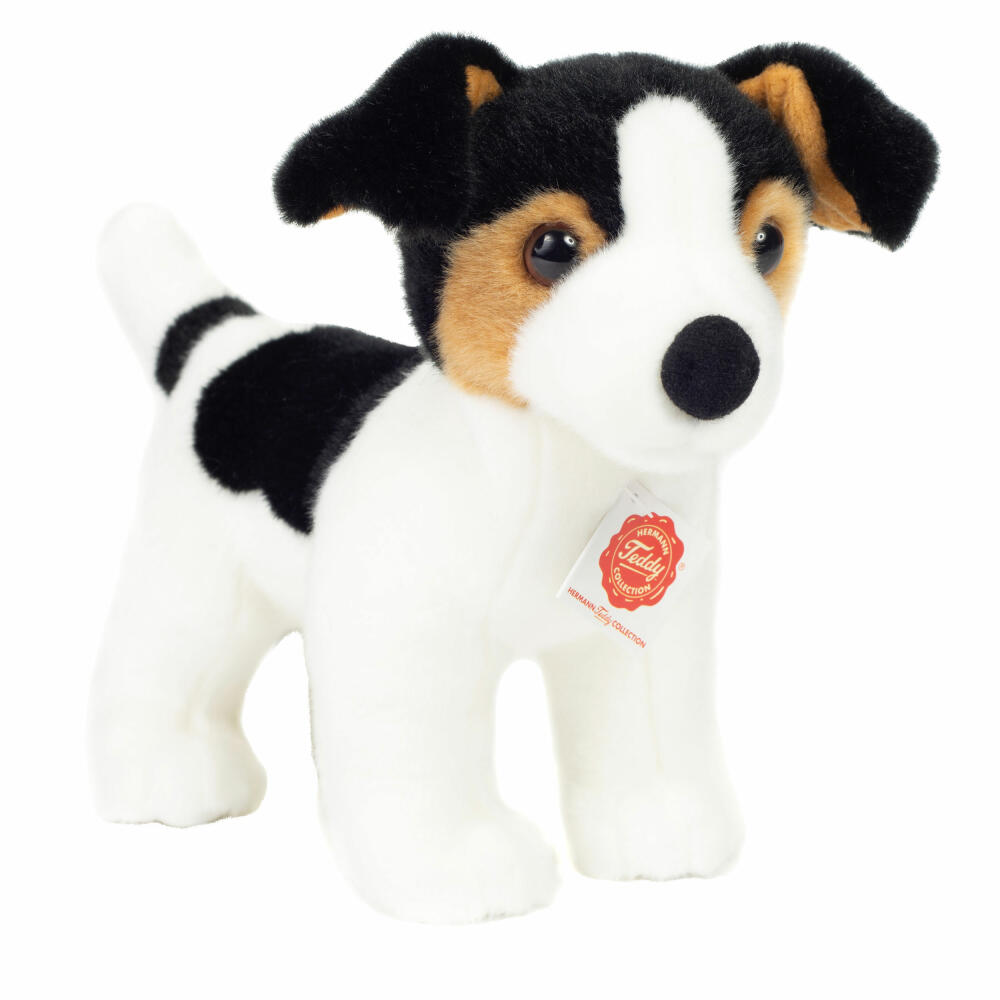 Teddy Hermann Jack Russell Terrier Puppy, Cuddly Toy, Stuffed Toy, Plush Toy, Dog, Plush, Black / Brown / White, 28 cm, 919674