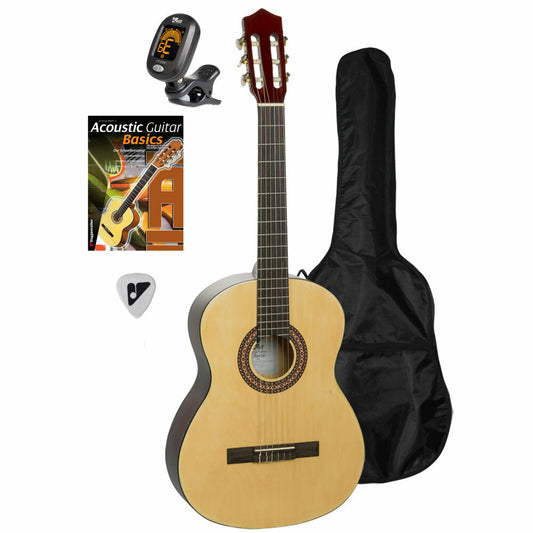 Voggenreiter Acoustic Guitar Set 4/4, Guitar, Acoustic Guitar, Concert Guitar, Instrument, Musical Instrument, 668
