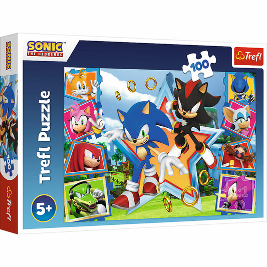 Trefl Puzzle Sonic, children's puzzle, 100 pieces, 41 x 27.5 cm, 16465