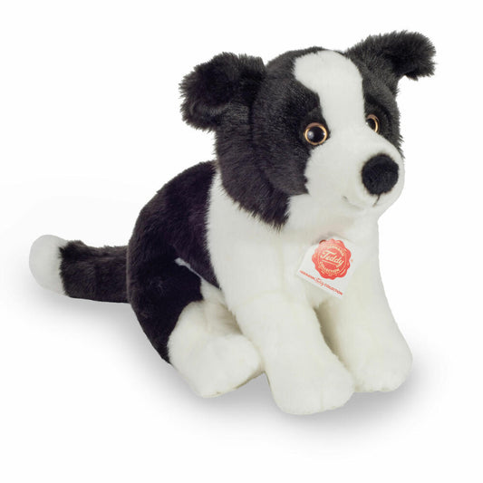 Teddy Hermann Border Collie Welpe sitzend, Plüschtier, Kuscheltier, Hund, Haustier, Hündchen, Plüsch, Schwarz-Weiß, 25 cm, 919599