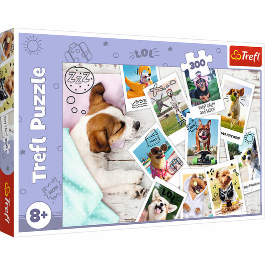Trefl Puzzle Dogs Holiday Photos, Children's Puzzle, 300 Pieces, 60 x 40 cm, 23003