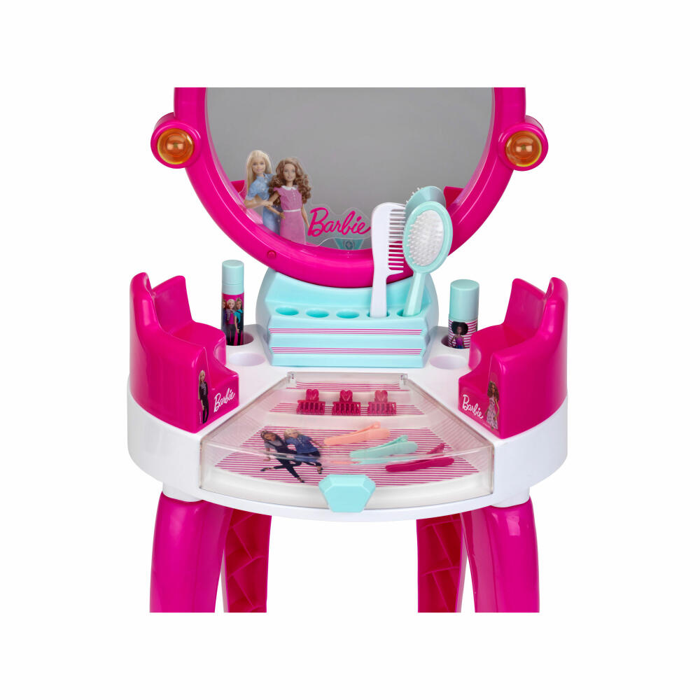 Theo Klein Barbie Schönheitsstudio Licht und Soundfunktion, Schminktisch, Frisiertisch, Kinder, 5328