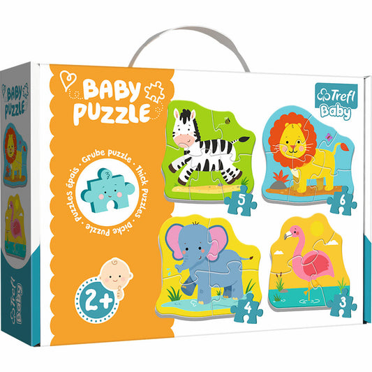 Trefl Baby Puzzle Safari Animals, Children's Puzzle, Animal Puzzle, 18 Pieces, 36073