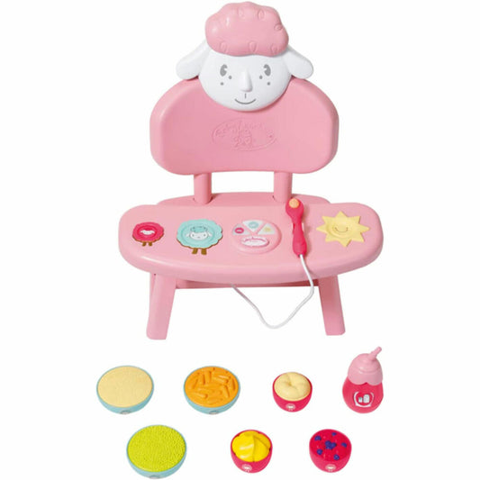 Zapf Creation Baby Annabell Lunch Time Tisch, Puppenstuhl, Puppenzubehör, Puppen Zubehör, Stuhl, 701911