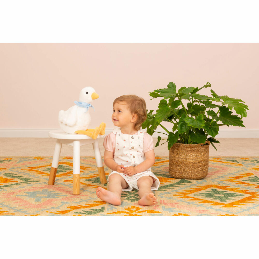 Teddy Hermann Ente Elisa, Kuscheltier, Stofftier, Plüschtier, Bauernhoftier, Plüsch, Weiß, 28 cm, 939221