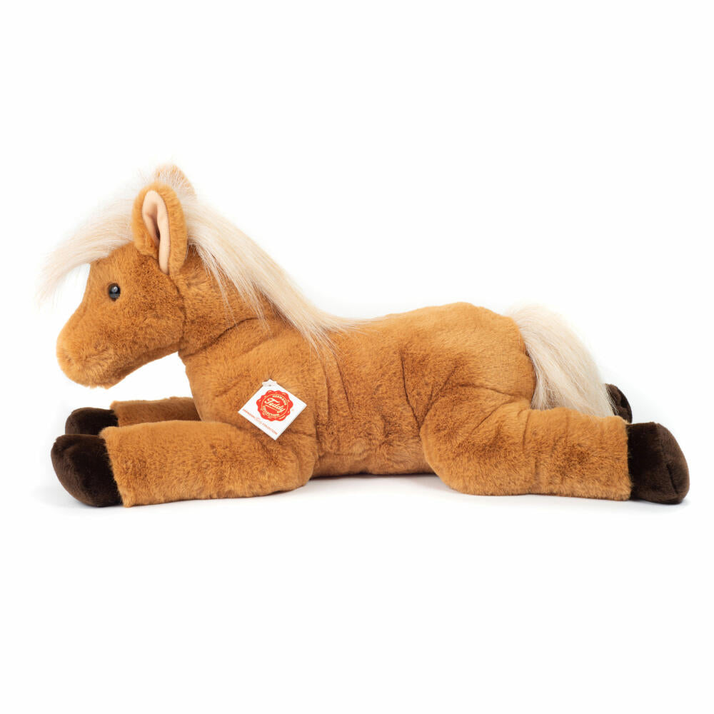 Teddy Hermann Pferd liegend, Kuscheltier, Stofftier, Plüschtier, Bauernhoftier, Plüsch, Braun, 48 cm, 902751