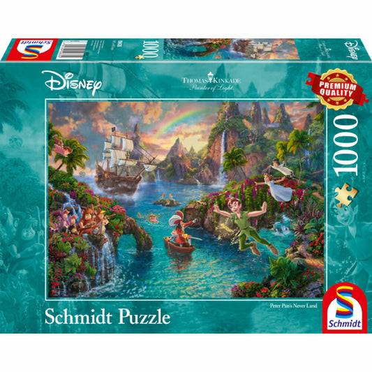 Schmidt Spiele Puzzle Disney Peter Pan, Thomas Kinkade, Erwachsenenpuzzle, Premium, 1000 Teile, 59635